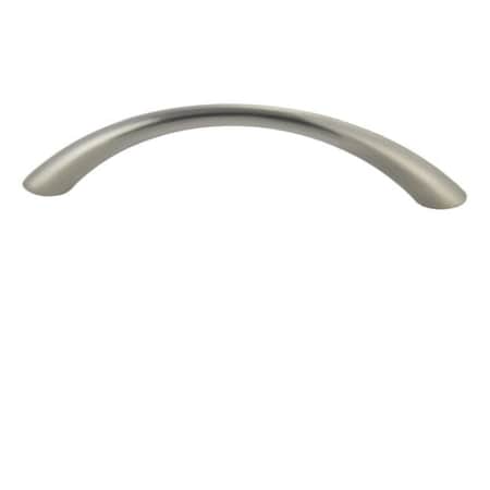 Crown 4-1/2" Bow Cabinet Pull with Narrow Middle 3-3/4" Center to Center Satin Nickel Finish CHP7166SN